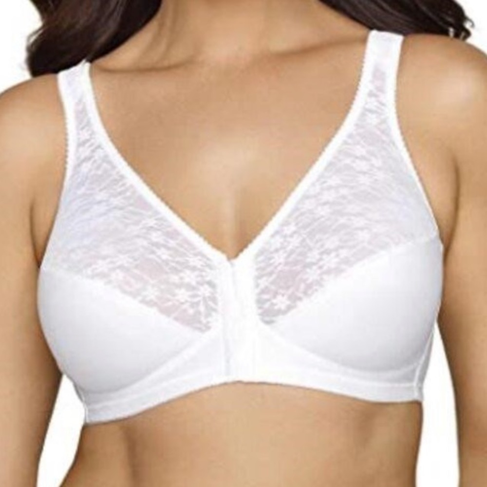 Exquisite Form Full Coverage Wirefree Posture Bra, White, NWOT, Size 40C